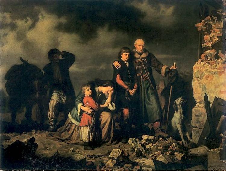 Louis Leopold  Boilly Placz na pogorzelisku po napadzie Tatarow Germany oil painting art